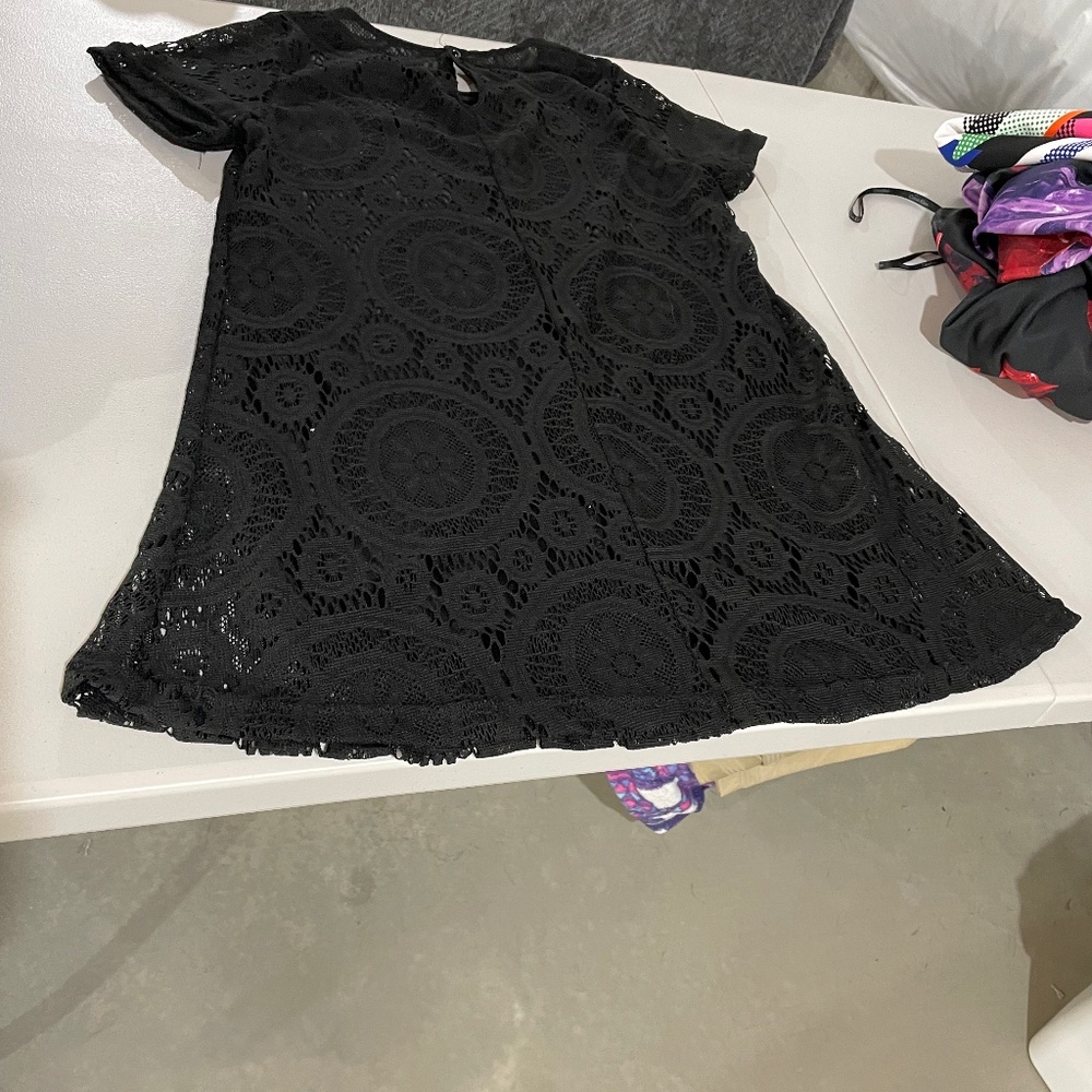 Black lace dress small